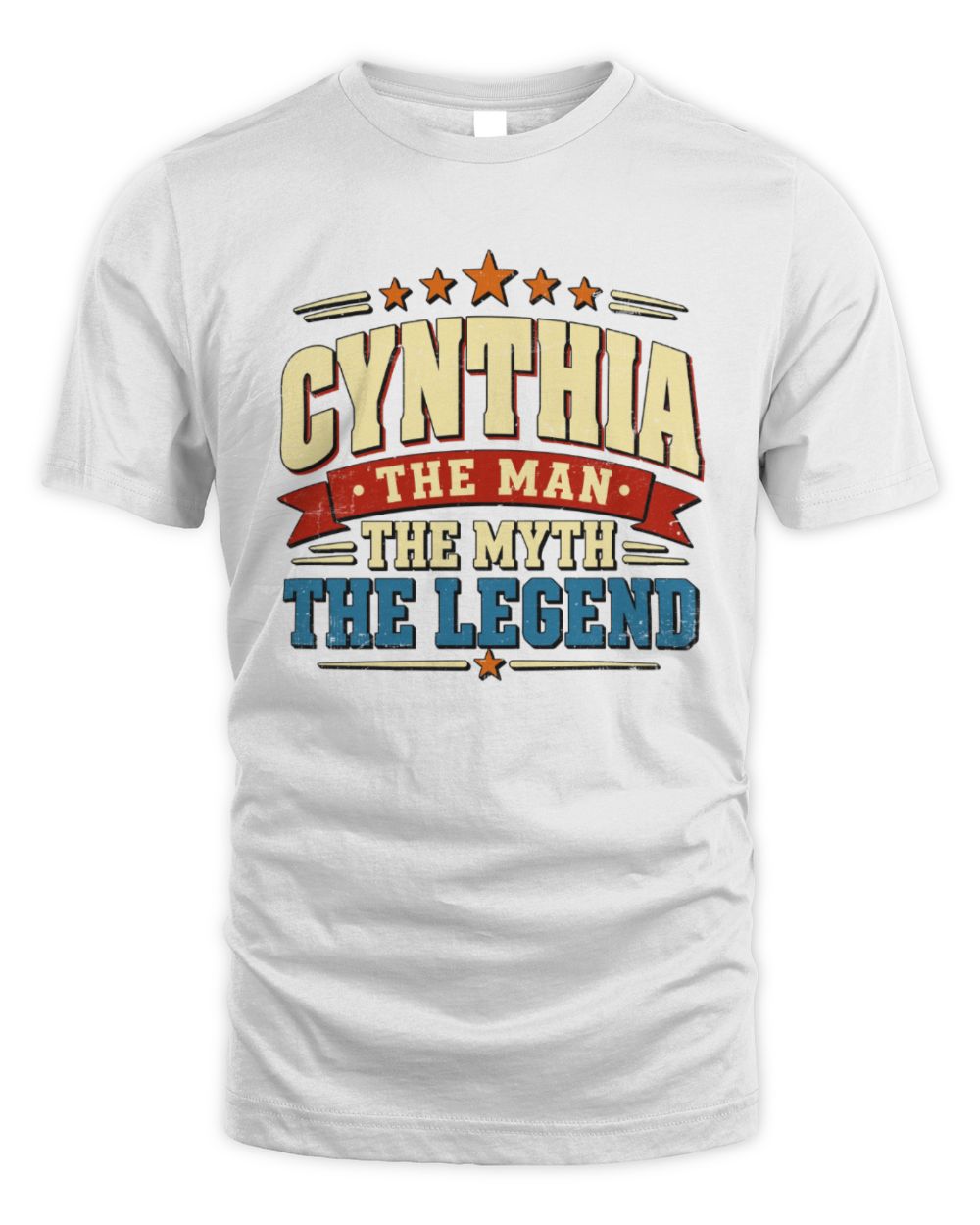 The Man The Myth The Legend Ribbon Vintage T-Shirt CYNTHIA M1-56 / Unisex Standard T-Shirt / white