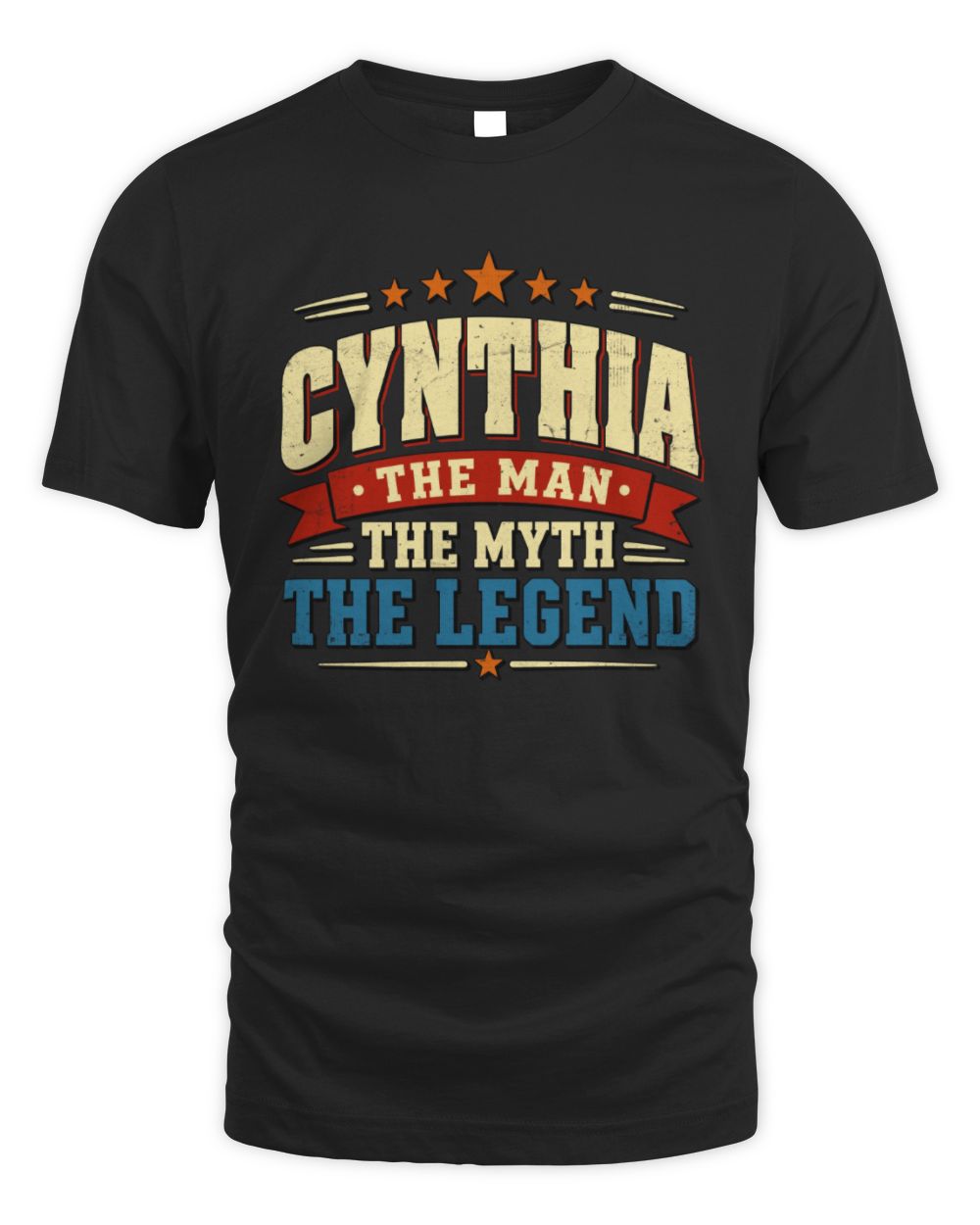 The Man The Myth The Legend Ribbon Vintage T-Shirt CYNTHIA M1-56 / Unisex Standard T-Shirt / black