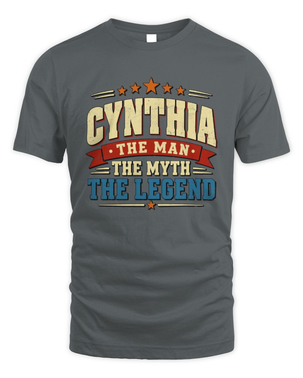 The Man The Myth The Legend Ribbon Vintage T-Shirt CYNTHIA M1-56 / Unisex Standard T-Shirt / charcoal