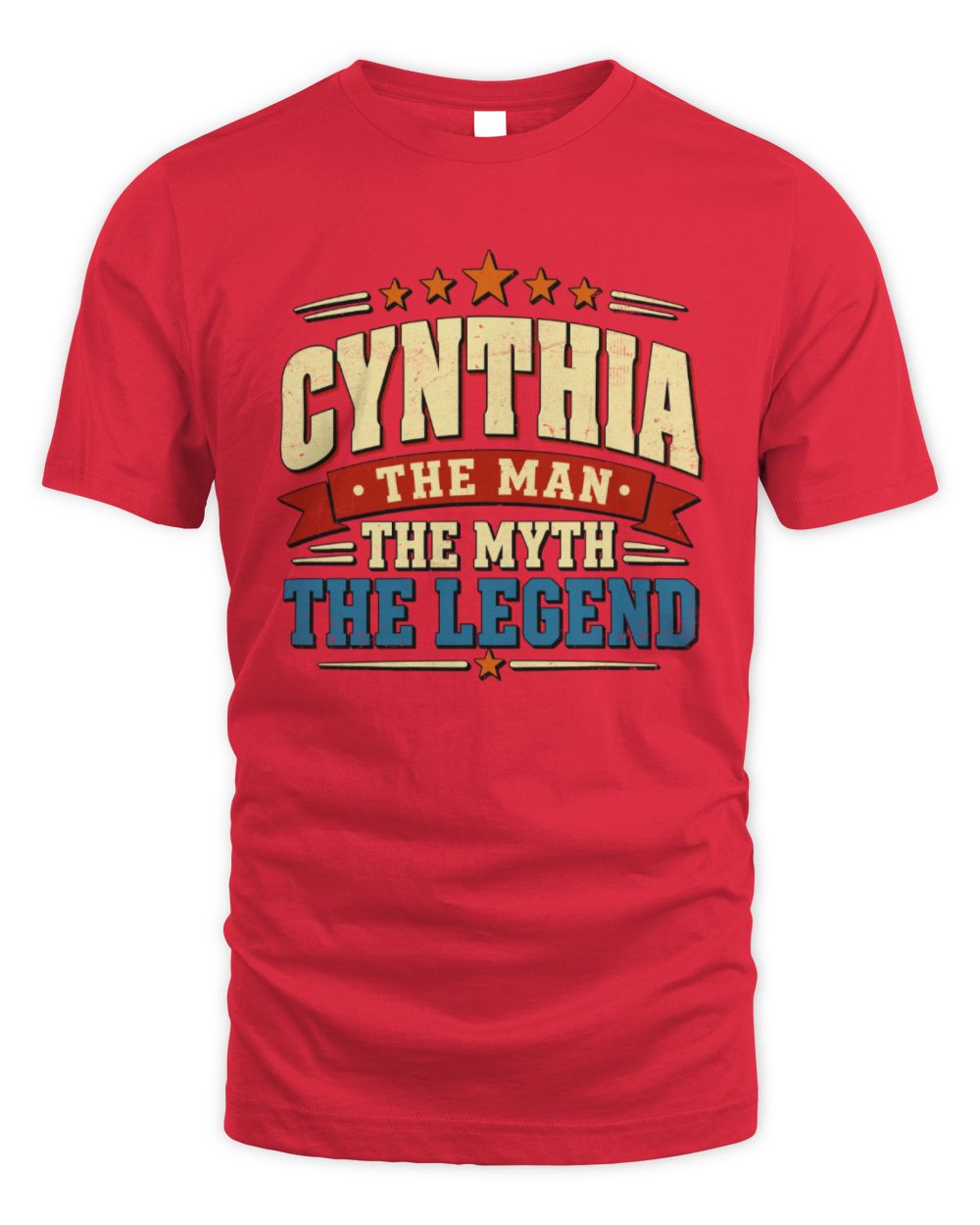 The Man The Myth The Legend Ribbon Vintage T-Shirt CYNTHIA M1-56 / Unisex Standard T-Shirt / red