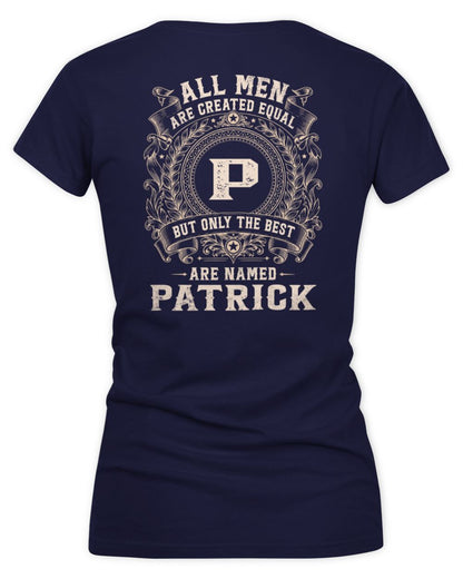 All Men Are Created Equal Cool Logo Shirt PATRICK M1-60 / Women's V-Neck T-Shirt / navy