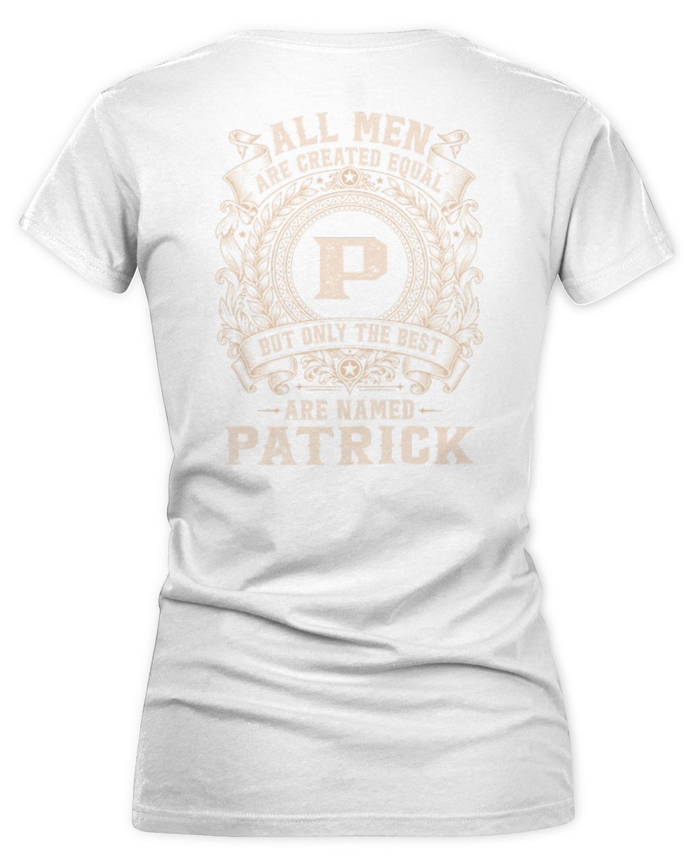 All Men Are Created Equal Cool Logo Shirt PATRICK M1-60 / Women's V-Neck T-Shirt / white
