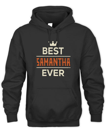 Best Your Name With Crown Shirt SAMANTHA M1-59 / Unisex Hoodie / black