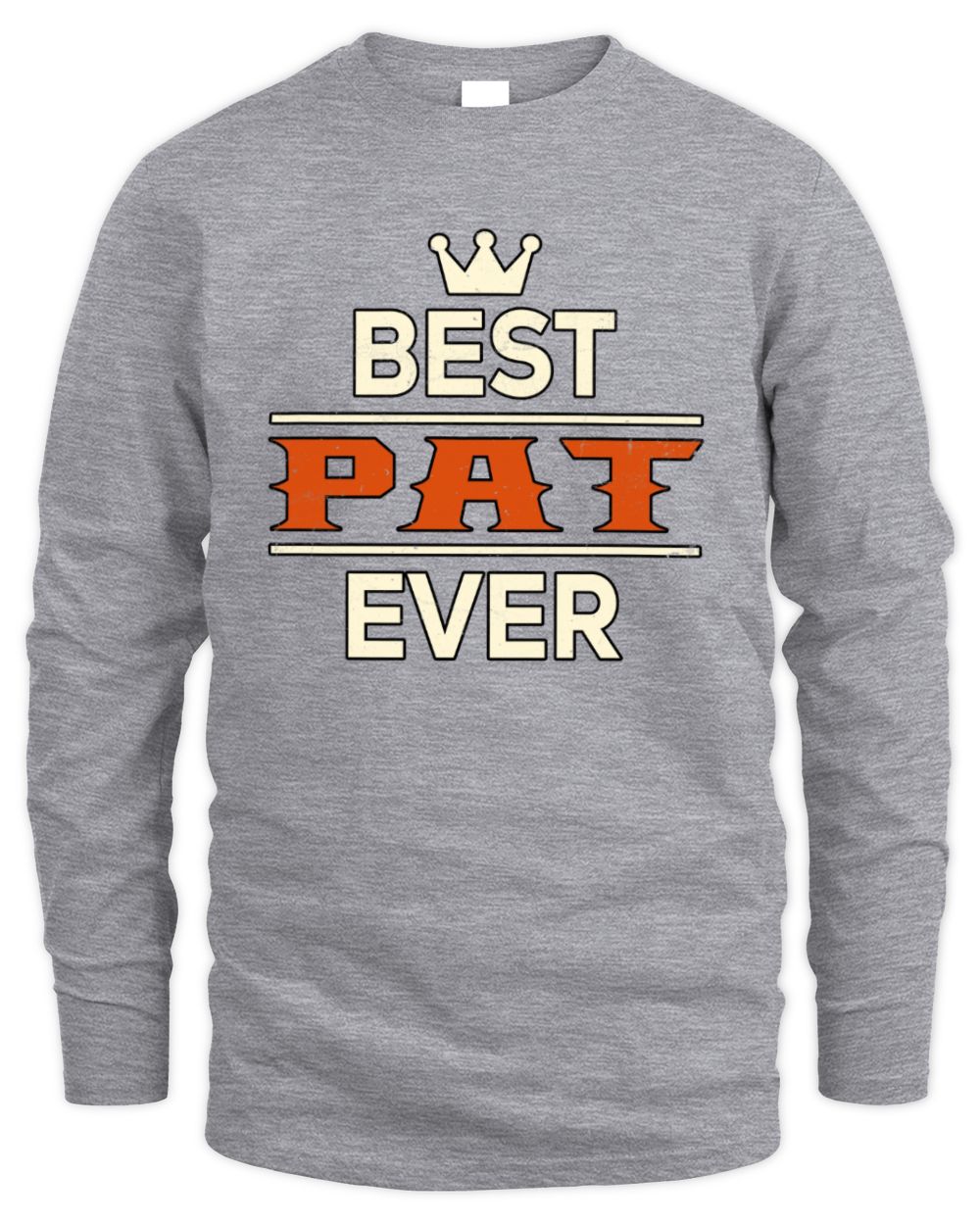Best Your Name With Crown Shirt PAT M1-59 / Men's Long Sleeved T-Shirt / sport grey