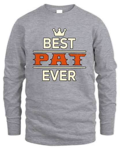 Best Your Name With Crown Shirt PAT M1-59 / Men's Long Sleeved T-Shirt / sport grey