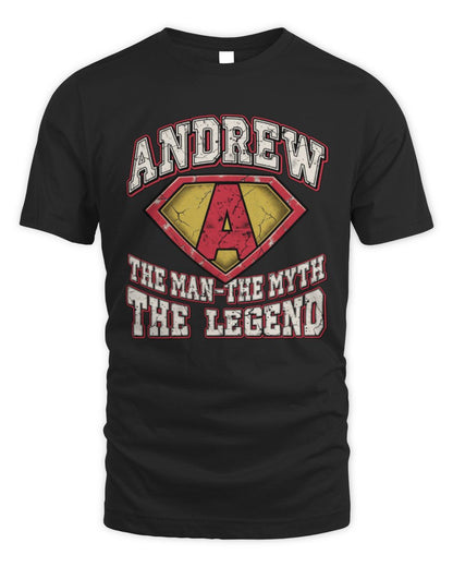 The Man The Myth The Legend Superman Graphic T-Shirt ANDREW M1-74 / Unisex Standard T-Shirt / black
