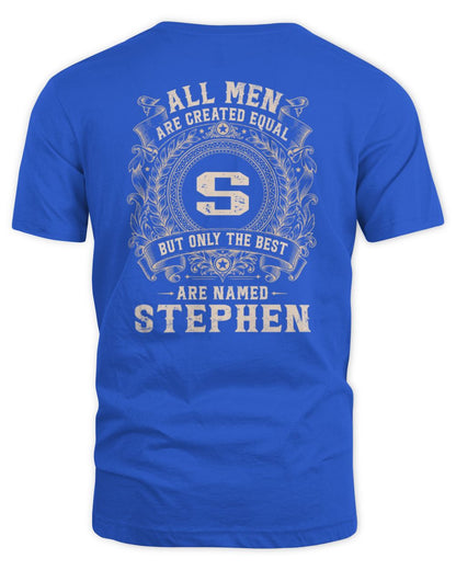 All Men Are Created Equal Cool Logo Shirt STEPHEN M1-60 / Unisex Standard T-Shirt / royal