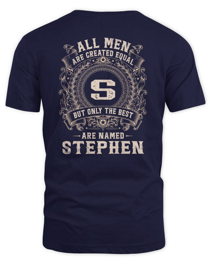 All Men Are Created Equal Cool Logo Shirt STEPHEN M1-60 / Unisex Standard T-Shirt / navy
