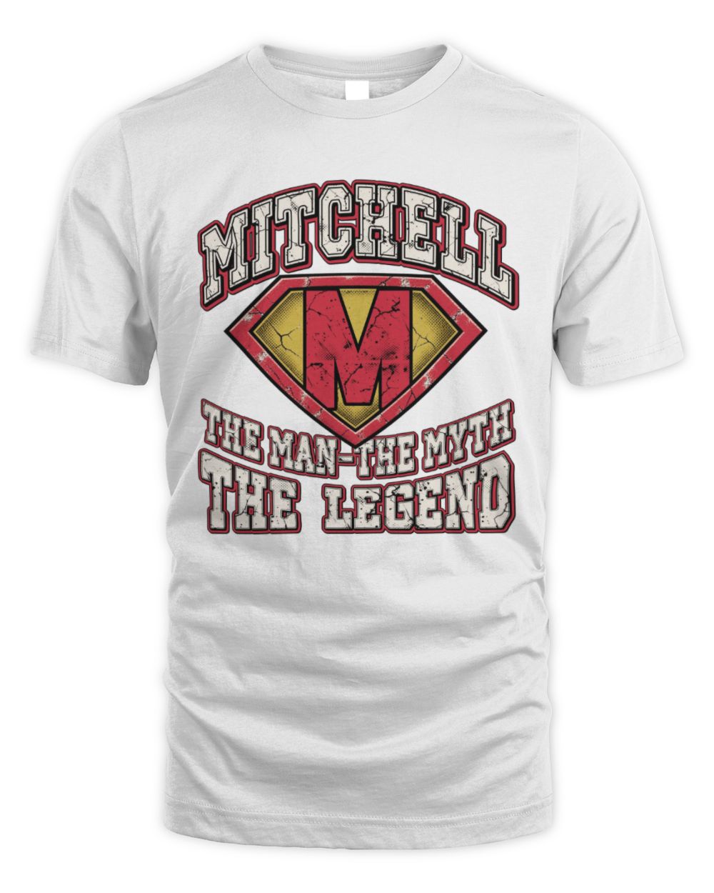 The Man The Myth The Legend Superman Graphic T-Shirt MITCHELL M1-74 / Unisex Standard T-Shirt / white