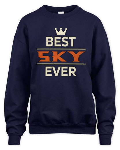 Best Your Name With Crown Shirt SKY M1-59 / Unisex Sweatshirt / navy