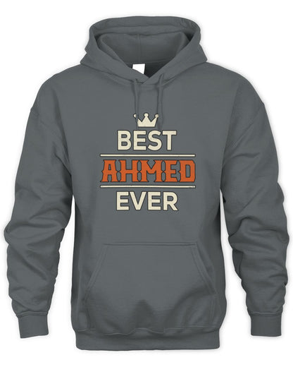 Best Your Name With Crown Shirt AHMED M1-59 / Unisex Hoodie / charcoal