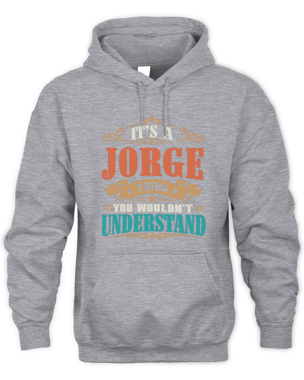 It’s a Name Thing Personalized Retro T-Shirt JORGE M1-47 / Unisex Hoodie / sport grey