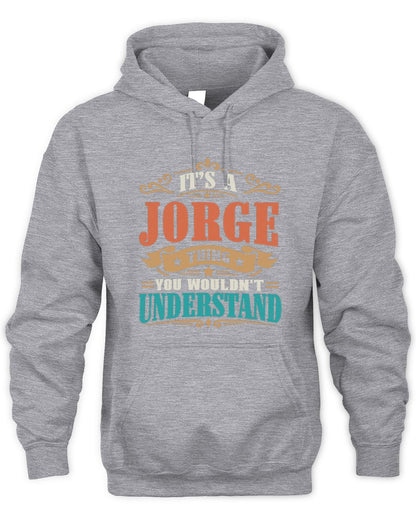 It’s a Name Thing Personalized Retro T-Shirt JORGE M1-47 / Unisex Hoodie / sport grey