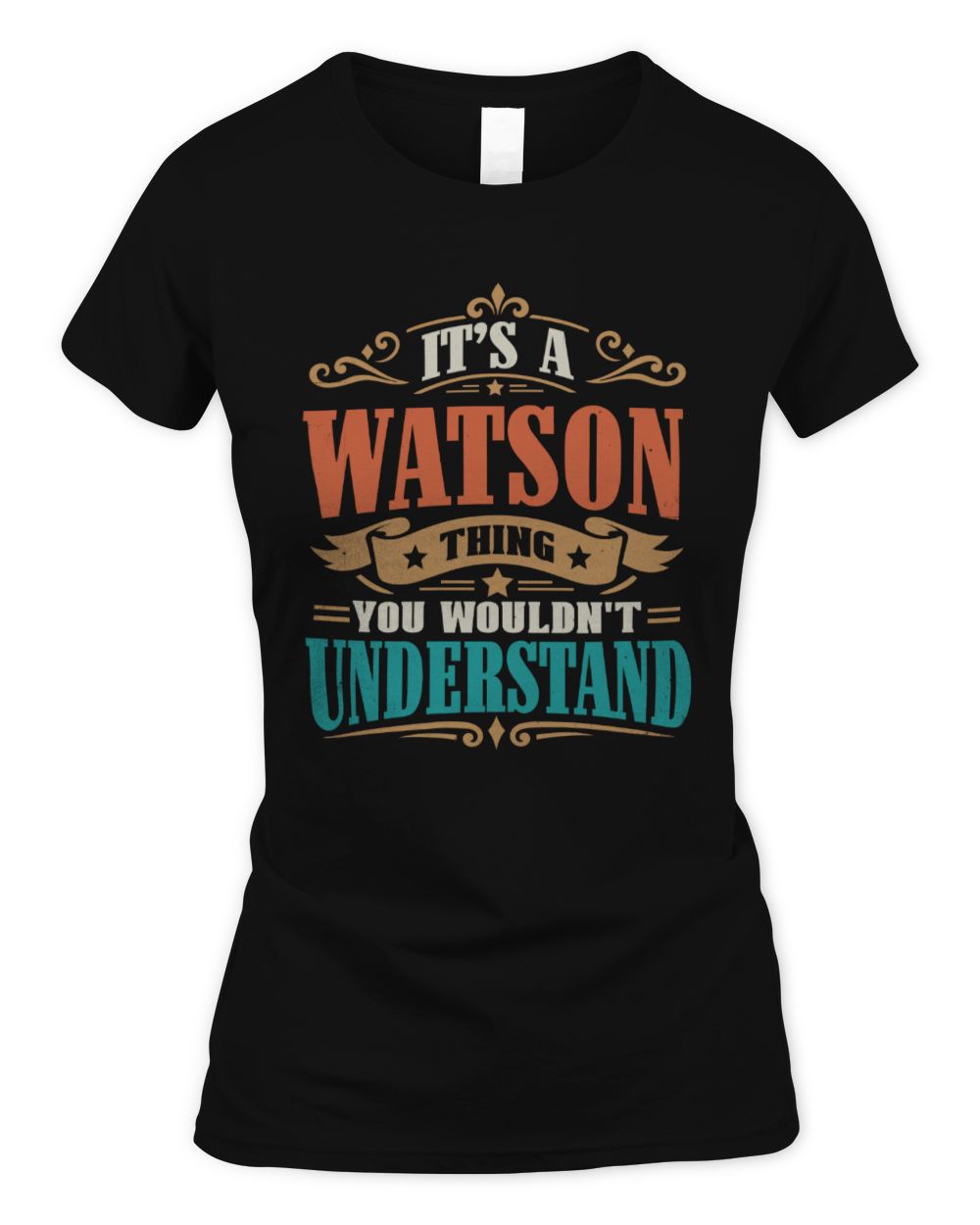 It’s a Name Thing Personalized Retro T-Shirt WATSON M1-47 / Women's Standard T-Shirt / black