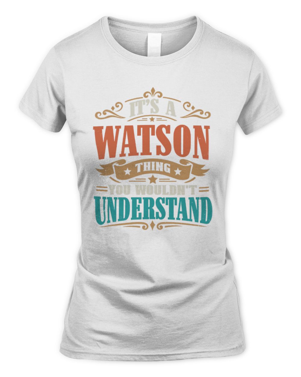It’s a Name Thing Personalized Retro T-Shirt WATSON M1-47 / Women's Standard T-Shirt / white