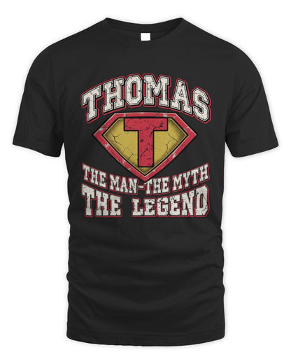The Man The Myth The Legend Superman Graphic T-Shirt THOMAS M1-74 / Unisex Standard T-Shirt / black