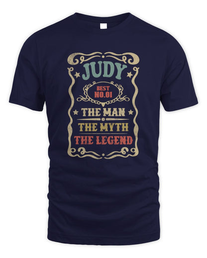 The Man The Myth The Legend Vintage Gold Wine Shirt JUDY M1-52 / Unisex Standard T-Shirt / navy