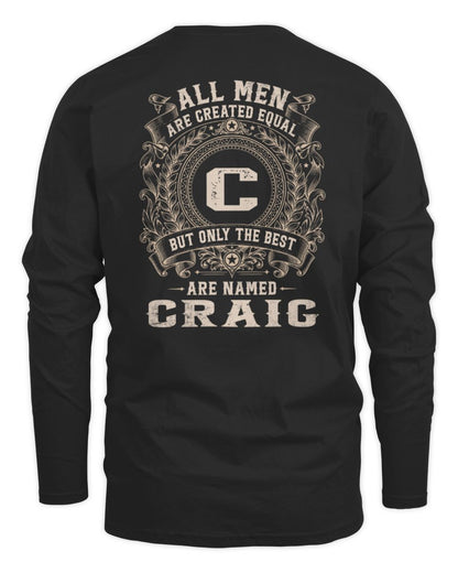 All Men Are Created Equal Cool Logo Shirt CRAIG M1-60 / Men's Long Sleeved T-Shirt / black