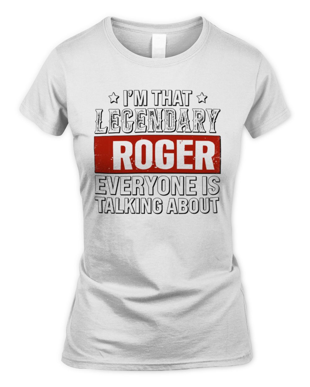I'm That Legendary Name Everyone Is Talking About Funny Graphic T-Shirt ROGER M1-73 / Women's Standard T-Shirt / white