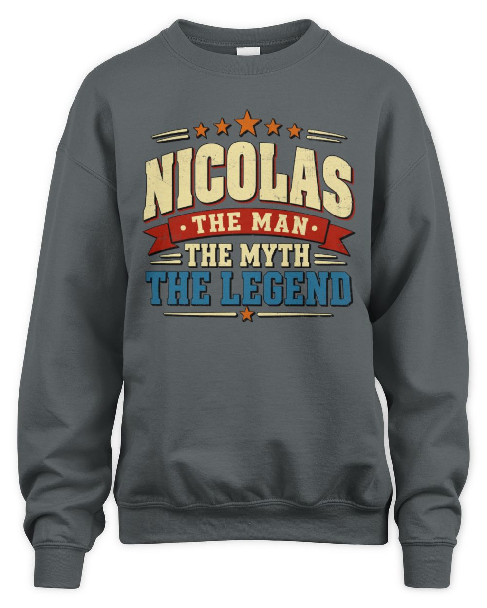 The Man The Myth The Legend Ribbon Vintage T-Shirt NICOLAS M1-56 / Unisex Sweatshirt / charcoal