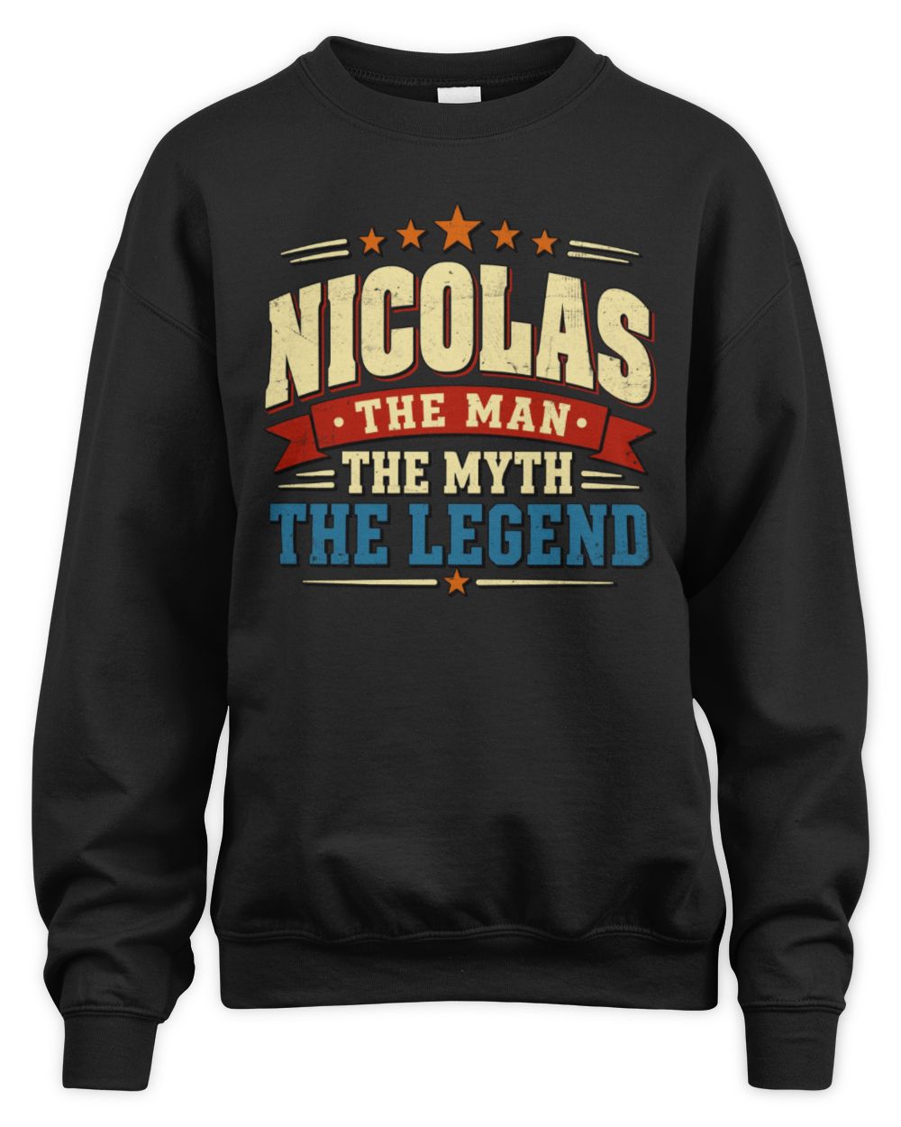 The Man The Myth The Legend Ribbon Vintage T-Shirt NICOLAS M1-56 / Unisex Sweatshirt / black