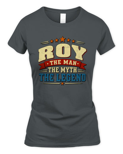 The Man The Myth The Legend Ribbon Vintage T-Shirt ROY M1-56 / Women's Standard T-Shirt / charcoal