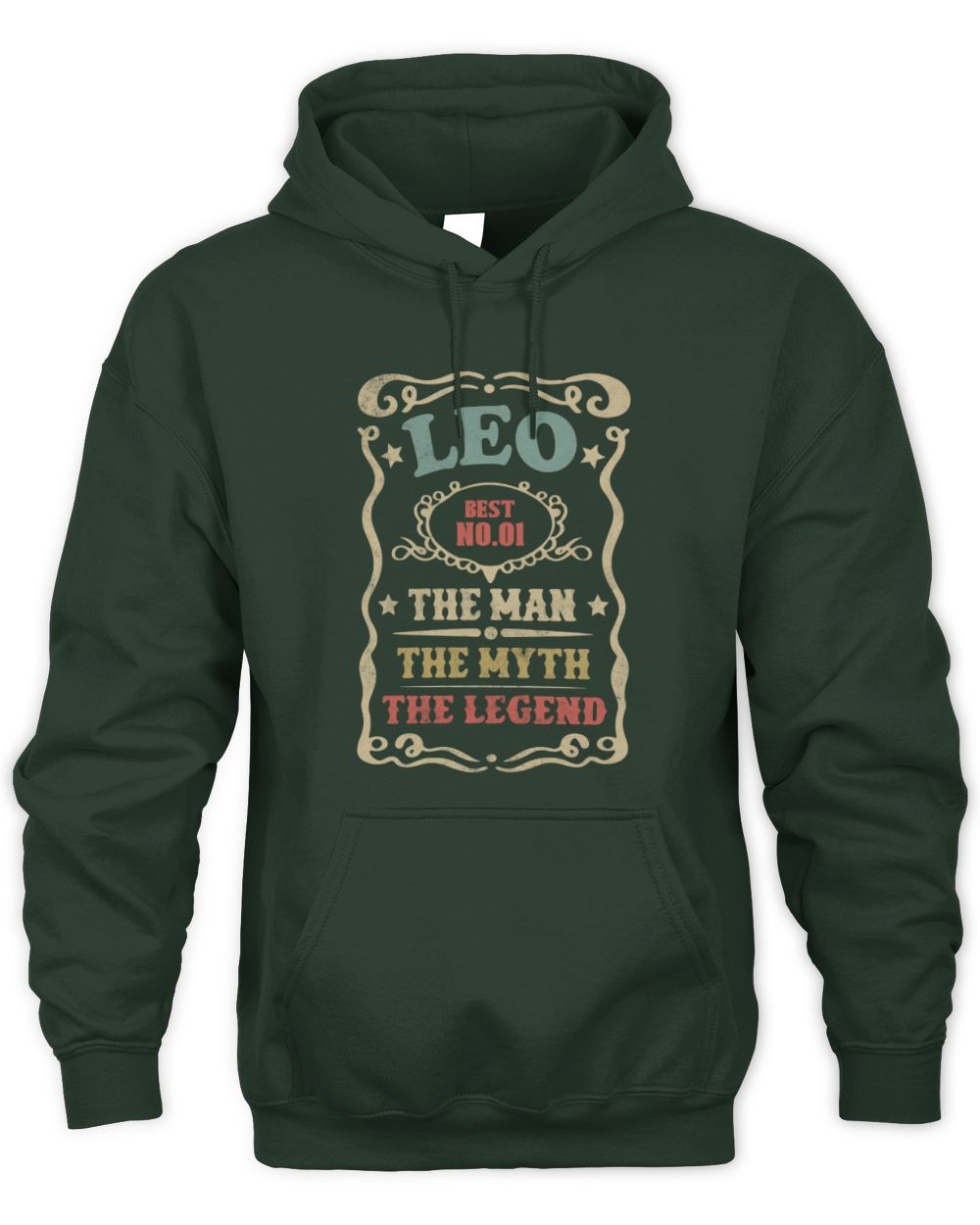 The Man The Myth The Legend Vintage Gold Wine Shirt LEO M1-52 / Unisex Hoodie / forest green