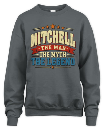 The Man The Myth The Legend Ribbon Vintage T-Shirt MITCHELL M1-56 / Unisex Sweatshirt / charcoal