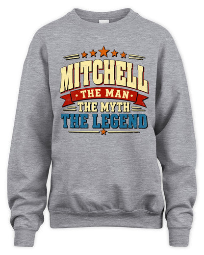 The Man The Myth The Legend Ribbon Vintage T-Shirt MITCHELL M1-56 / Unisex Sweatshirt / sport grey
