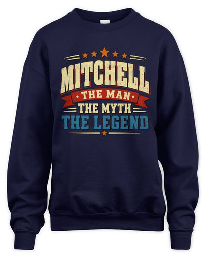 The Man The Myth The Legend Ribbon Vintage T-Shirt MITCHELL M1-56 / Unisex Sweatshirt / navy