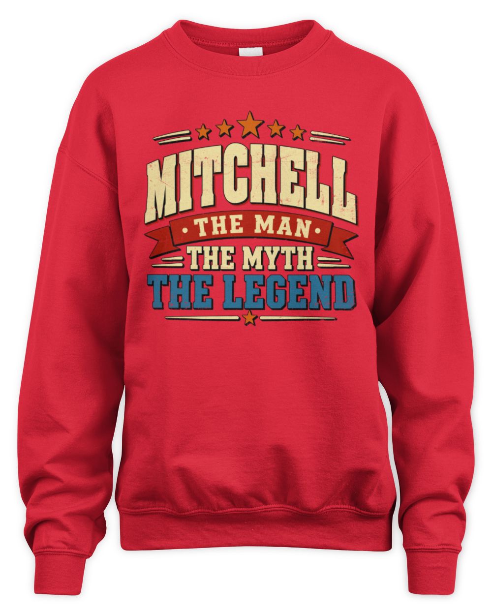 The Man The Myth The Legend Ribbon Vintage T-Shirt MITCHELL M1-56 / Unisex Sweatshirt / red