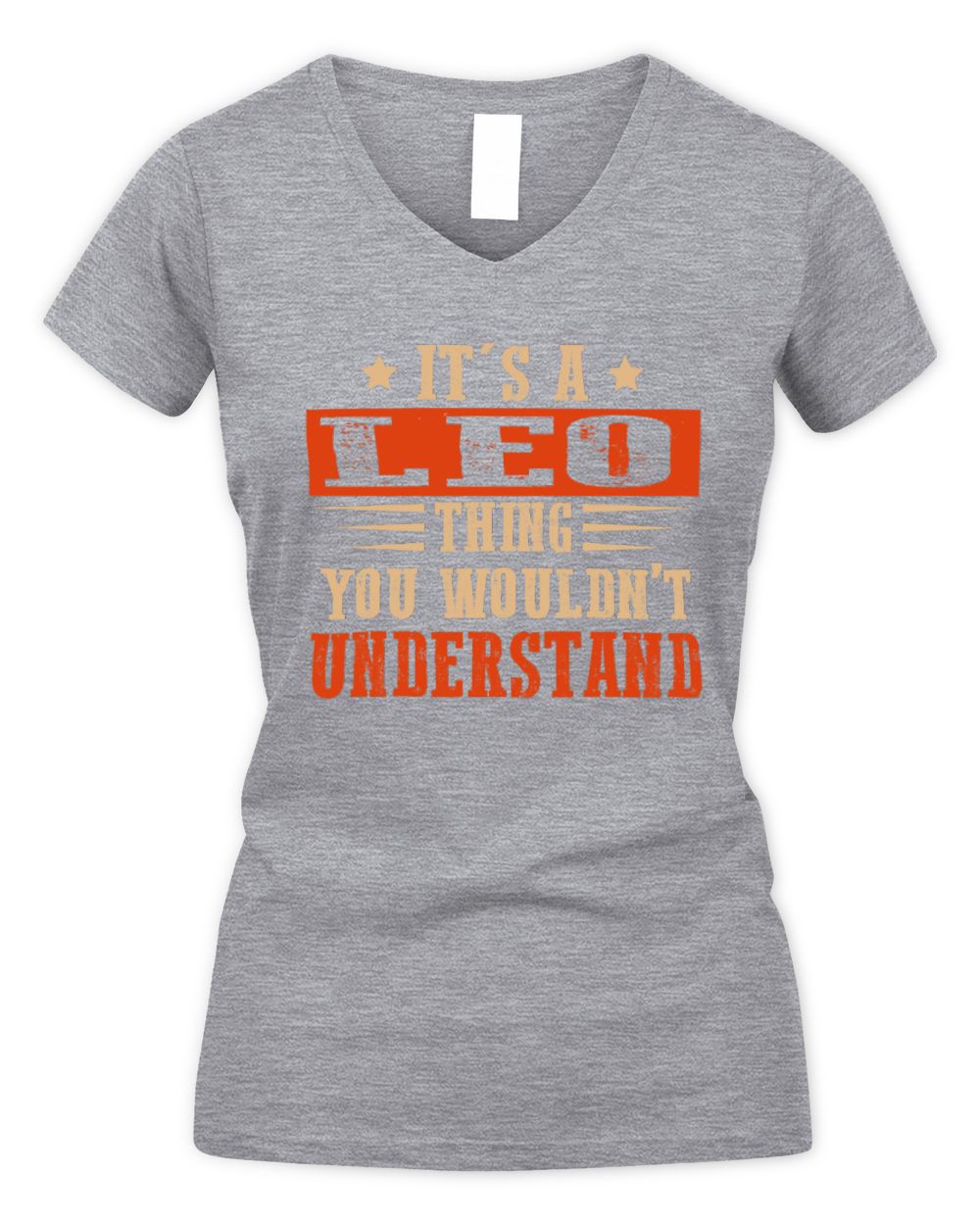 It's a Name Thing Personalized Funny Shirt LEO M1-51 / Women's V-Neck T-Shirt / sport grey