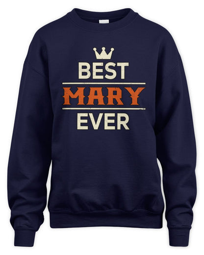 Best Your Name With Crown Shirt MARY M1-59 / Unisex Sweatshirt / navy