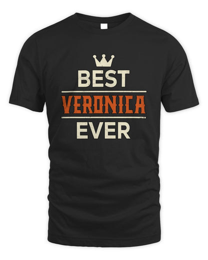 Best Your Name With Crown Shirt VERONICA M1-59 / Unisex Standard T-Shirt / black