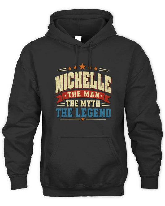 The Man The Myth The Legend Ribbon Vintage T-Shirt MICHELLE M1-56 / Unisex Hoodie / black