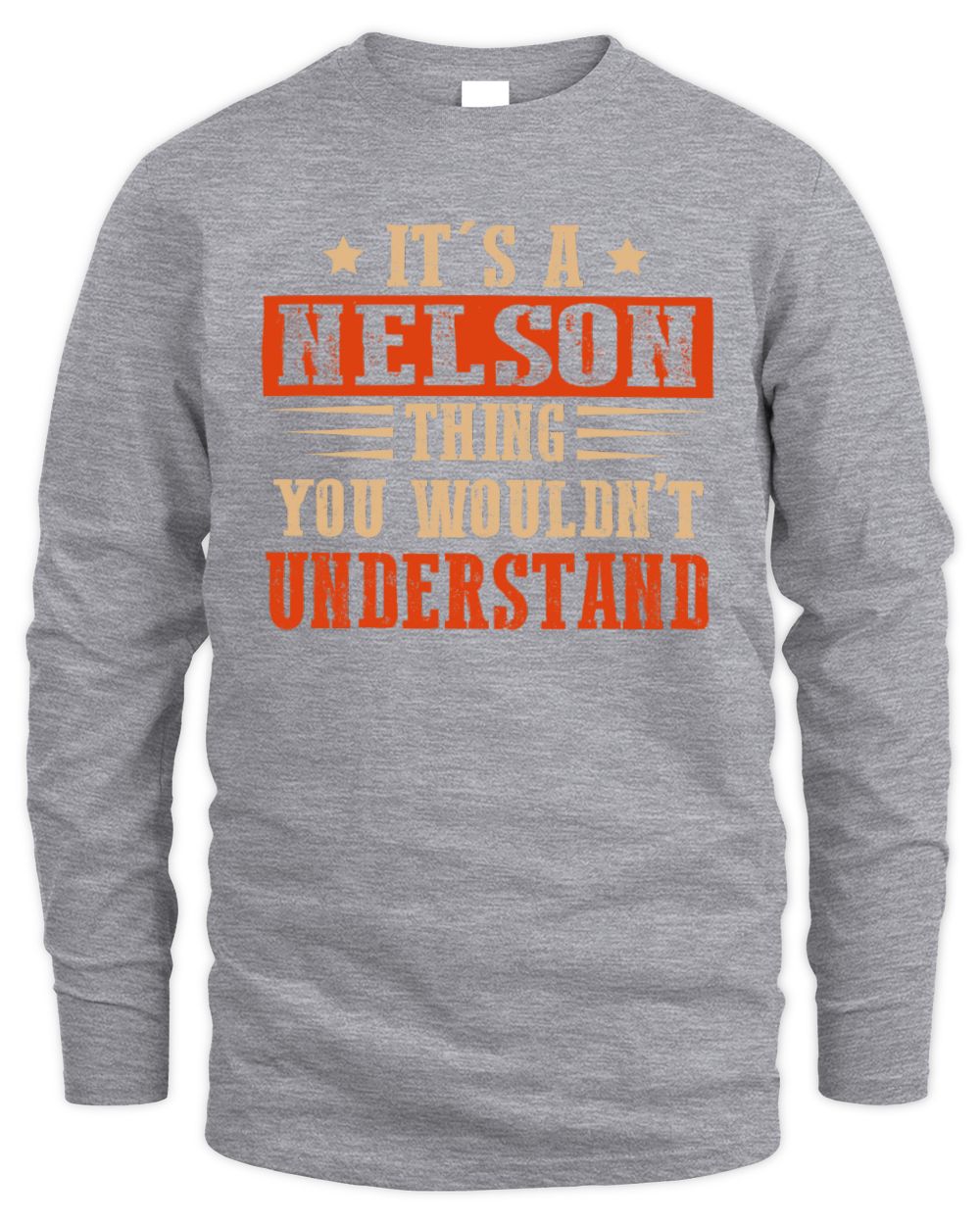 It's a Name Thing Personalized Funny Shirt NELSON M1-51 / Men's Long Sleeved T-Shirt / sport grey