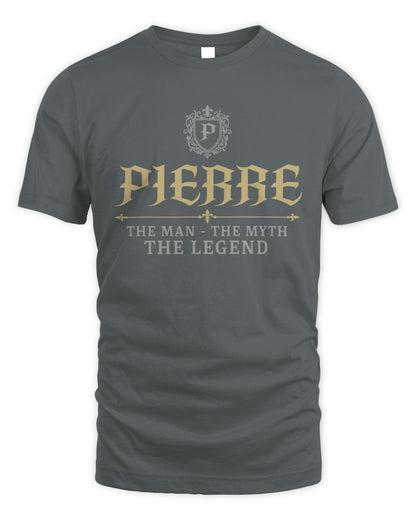 The Man The Myth The Legend Western Shirt PIERRE M1-78 / Unisex Standard T-Shirt / charcoal