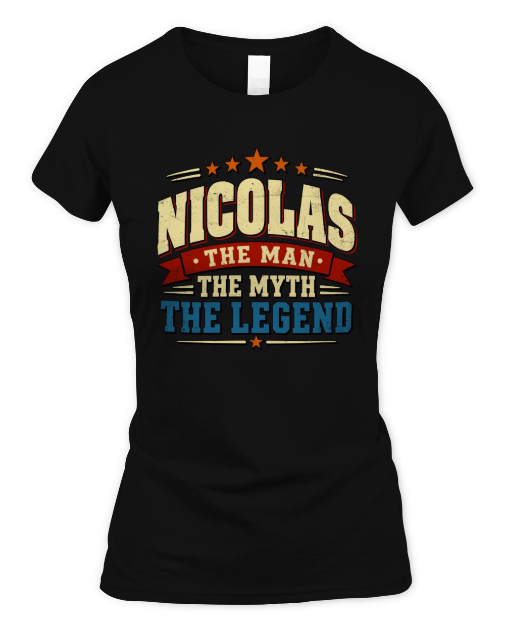 The Man The Myth The Legend Ribbon Vintage T-Shirt NICOLAS M1-56 / Women's Standard T-Shirt / black