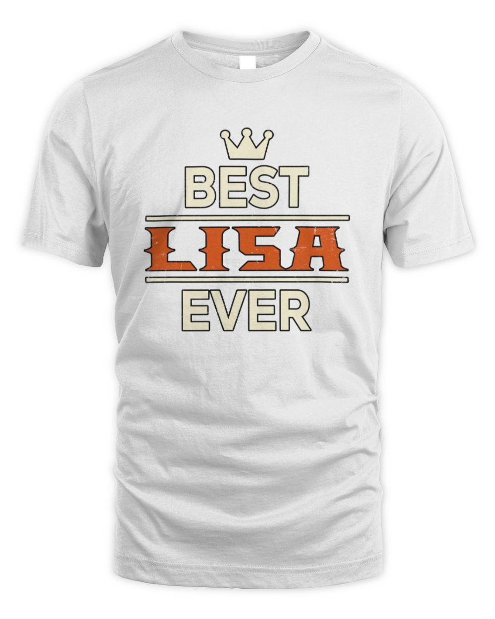 Best Your Name With Crown Shirt LISA M1-59 / Unisex Standard T-Shirt / white