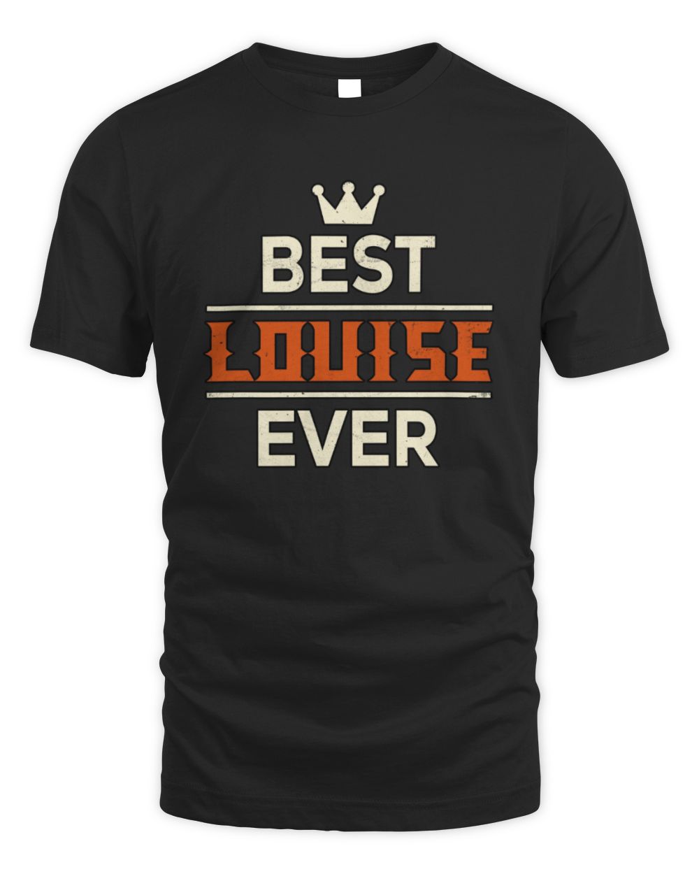 Best Your Name With Crown Shirt LOUISE M1-59 / Unisex Standard T-Shirt / black