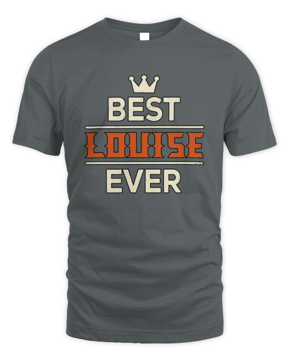 Best Your Name With Crown Shirt LOUISE M1-59 / Unisex Standard T-Shirt / charcoal
