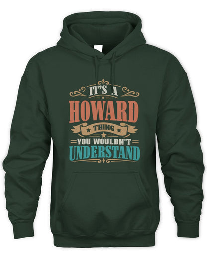 It’s a Name Thing Personalized Retro T-Shirt HOWARD M1-47 / Unisex Hoodie / forest green