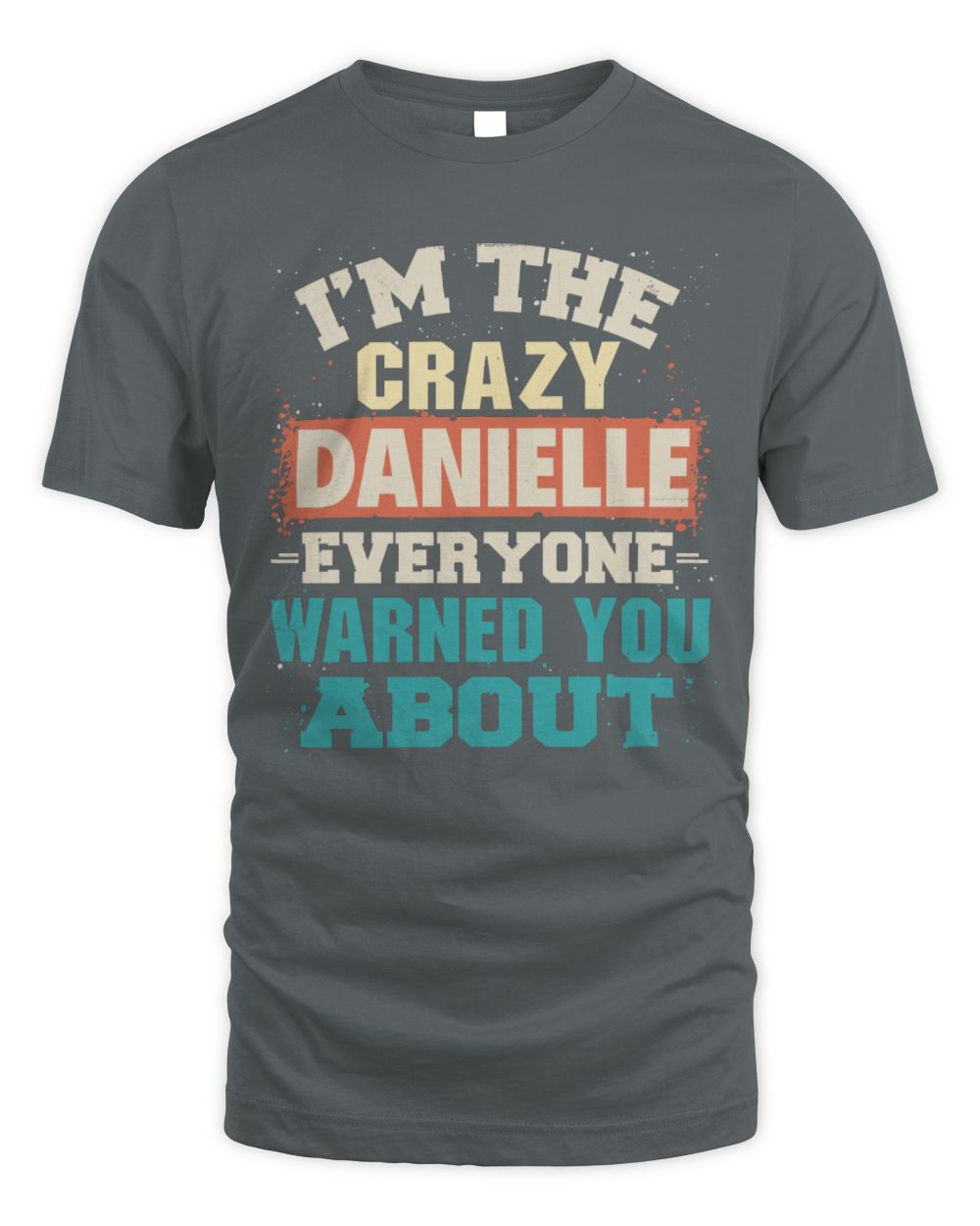 I'm the Crazy One Everyone Warned You About Retro Graphic T-Shirt DANIELLE M1-70 / Unisex Standard T-Shirt / charcoal