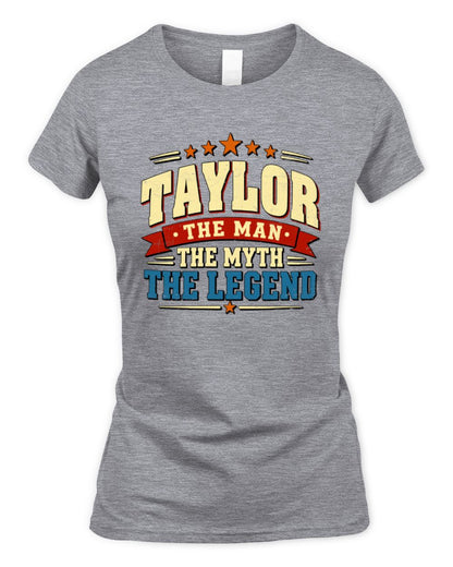The Man The Myth The Legend Ribbon Vintage T-Shirt TAYLOR M1-56 / Women's Standard T-Shirt / sport grey