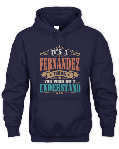 It’s a Name Thing Personalized Retro T-Shirt FERNANDEZ M1-47 / Unisex Hoodie / navy