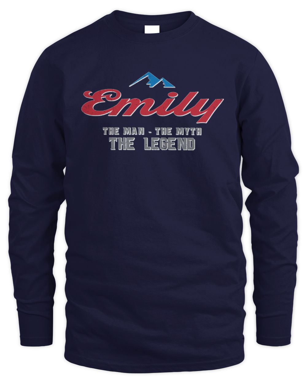 The Man The Myth The Legend Coors Light Beer T-Shirt EMILY M1-S84 / Men's Long Sleeved T-Shirt / navy