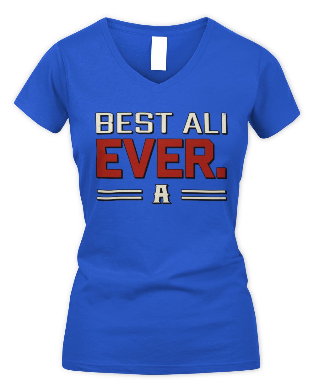 Best Your Name Ever Cool Shirt ALI M1-58 / Women's V-Neck T-Shirt / royal