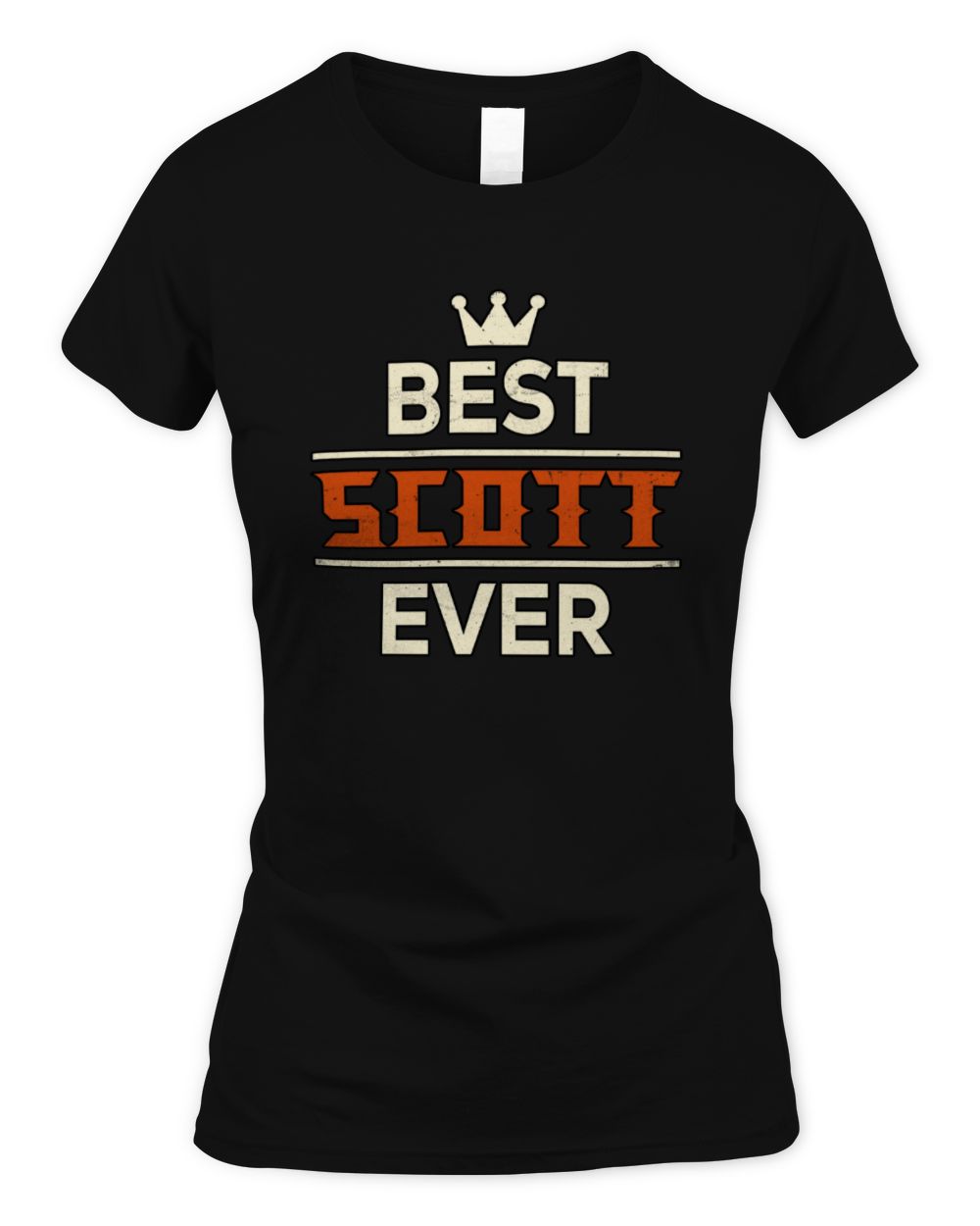 Best Your Name With Crown Shirt SCOTT M1-59 / Women's Standard T-Shirt / black