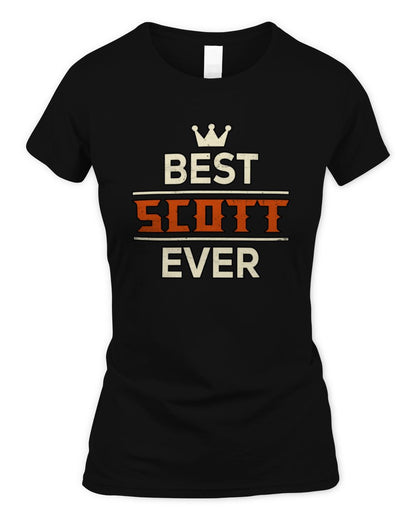 Best Your Name With Crown Shirt SCOTT M1-59 / Women's Standard T-Shirt / black