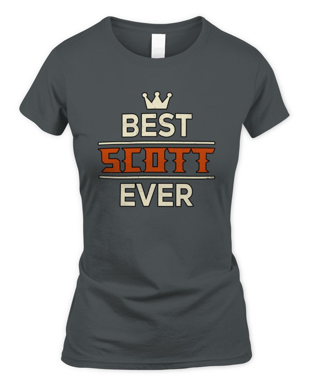Best Your Name With Crown Shirt SCOTT M1-59 / Women's Standard T-Shirt / charcoal
